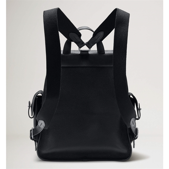 Mulberry Heritage Backpack Black Natural Grain